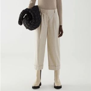 COS Cashmere-Wool Mix Pleated Trousers